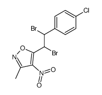 5-(1,2-dibromo-2-(4-chlorophenyl)ethyl)-3-methyl-4-nitroisoxazole Structure