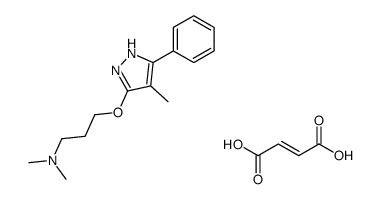 1-Propanamine, N,N-dimethyl-3-((4-methyl-5-phenyl-1H-pyrazol-3-yl)oxy)-, (Z)-2-butenedioate (1:1) Structure