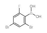 2,4-Dibromo-6-fluorophenylboronic acid structure