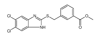 Benzoic acid, 3-[[(5,6-dichloro-1H-benzimidazol-2-yl)thio]methyl]-, methyl ester Structure