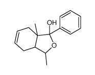 3,7a-dimethyl-1-phenyl-3,3a,4,7-tetrahydro-2-benzofuran-1-ol结构式