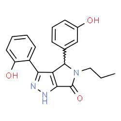 3-(2-hydroxyphenyl)-4-(3-hydroxyphenyl)-5-propyl-4,5-dihydropyrrolo[3,4-c]pyrazol-6(2H)-one结构式