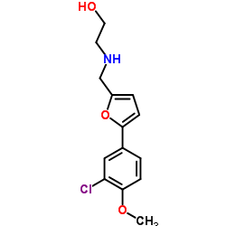 2-(((5-(3-CHLORO-4-METHOXYPHENYL)-2-FURYL)METHYL)AMINO)ETHANOL结构式