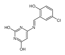 6-(5'-Chloro-2'-hydroxybenzylidineamino)uracil Structure