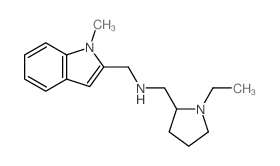 [(1-ETHYLPYRROLIDIN-2-YL)METHYL][(1-METHYL-1H-INDOL-2-YL)METHYL]AMINE结构式