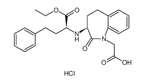 1H-1-Benzazepine-1-acetic acid, 3-[[1-(ethoxycarbonyl)-3-phenylpropyl]amino]-2,3,4,5-tetrahydro-2-oxo-, monohydrochloride, (R*,R*)-(+-)- Structure