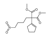dimethyl 2-(cyclopenten-1-yl)-2-(4-nitrobutyl)propanedioate Structure