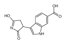 3-(2,5-dioxo-pyrrolidin-3-yl)-1H-indole-6-carboxylic acid结构式