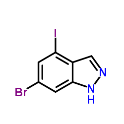 6-Bromo-4-iodo-1H-indazole structure
