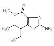 Methyl 2-amino-5-pent-3-yl-1,3-thiazole-4-carboxylate Structure