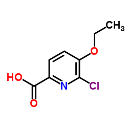 6-Chloro-5-ethoxy-2-pyridinecarboxylic acid结构式