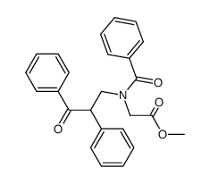 [Benzoyl-(3-oxo-2,3-diphenyl-propyl)-amino]-acetic acid methyl ester Structure