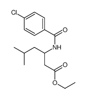 ethyl 3-[(4-chlorobenzoyl)amino]-5-methylhexanoate Structure