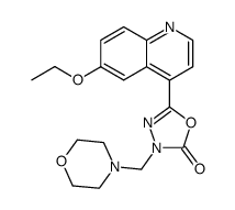 5-(6-Ethoxy-quinolin-4-yl)-3-morpholin-4-ylmethyl-3H-[1,3,4]oxadiazol-2-one Structure