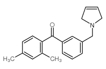 2,4-DIMETHYL-3'-(3-PYRROLINOMETHYL) BENZOPHENONE structure