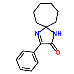 3-Phenyl-1,4-diazaspiro[4.6]undec-3-en-2-one结构式