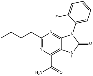 7H-Purine-6-carboxamide, 2-butyl-9-(2-fluorophenyl)-8,9-dihydro-8-oxo-结构式