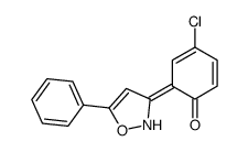 4-chloro-6-(5-phenyl-1,2-oxazol-3-ylidene)cyclohexa-2,4-dien-1-one Structure