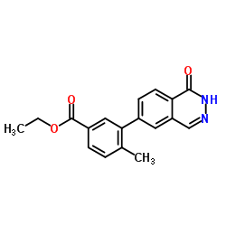 Ethyl 4-methyl-3-(1-oxo-1,2-dihydro-6-phthalazinyl)benzoate结构式