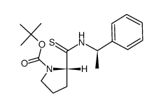 (S)-2-methyl-2-propanyl 2-[((R)-phenylethyl)carbamothioyl]-1-pyrrolidinacarboxylate结构式