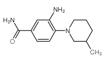 3-amino-4-(3-methylpiperidin-1-yl)benzamide结构式