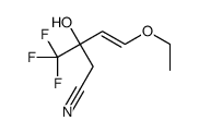 5-ethoxy-3-hydroxy-3-(trifluoromethyl)pent-4-enenitrile结构式
