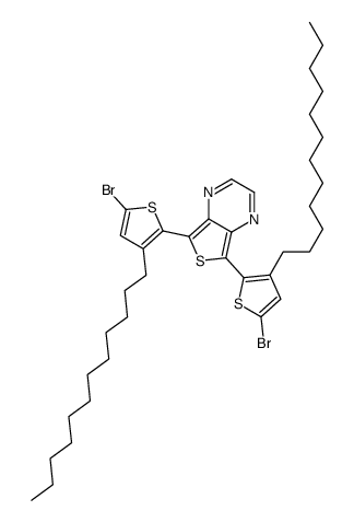 5,7-bis(5-bromo-3-dodecylthiophen-2-yl)thieno[3,4-b]pyrazine结构式