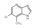 6-溴-7-甲基咪唑并[4,5-b]吡啶结构式