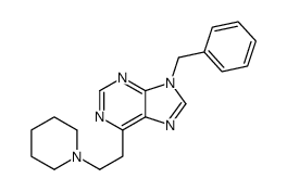 9-benzyl-6-(2-piperidin-1-ylethyl)purine结构式