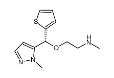 (R)-N-methyl-2-((1-methyl-1H-pyrazol-5-yl)(thiophen-2-yl)methoxy)ethanamine结构式