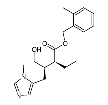 2-methylbenzyl (2S,3R)-2-ethyl-4-hydroxy-3-((1-methyl-1H-imidazol-5-yl)methyl)butanoate Structure