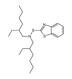 N-(1,3-benzothiazol-2-ylsulfanyl)-2-ethyl-N-(2-ethylhexyl)hexan-1-amine结构式