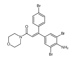 4-Amino-β-(4-bromophenyl)-3,5-dibromo-cinnamic acid morpholide Structure