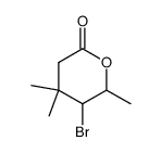 5-Bromo-4,4,6-trimethyl-tetrahydro-pyran-2-one结构式