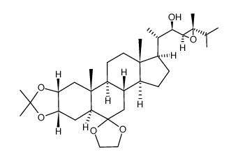 (2R,3S,22R,23S,24R)-23,24-ethylenedioxy-22-hydroxy-2,3-isopropylidenedioxy-24-methyl-5α-cholestane结构式