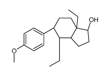 (1R,3aR,4S,5S,7aR)-4,7a-diethyl-5-(4-methoxyphenyl)-1,2,3,3a,4,5,6,7-octahydroinden-1-ol结构式