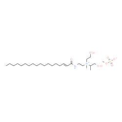 (2-hydroxyethyl)(1-hydroxy-1-methylethyl)methyl[2-[(1-oxooctadecenyl)amino]ethyl]ammonium methyl sulphate结构式