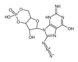 9-[(4aR,6R,7R,7aS)-2,7-dihydroxy-2-oxo-4a,6,7,7a-tetrahydro-4H-furo[3,2-d][1,3,2]dioxaphosphinin-6-yl]-2-amino-8-azido-3H-purin-6-one Structure