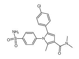 5-(4-chlorophenyl)-N,N,2-trimethyl-1-(4-sulfamoylphenyl)-1H-pyrrole-3-carboxamide结构式