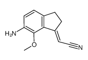 (6-amino-7-methoxy-2,3-dihydro-1H-inden-1-ylidene)acetonitrile结构式
