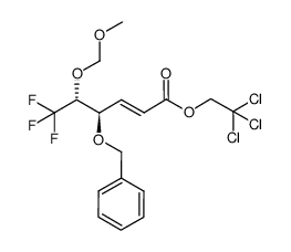 (4R,5R,E)-2,2,2-trichloroethyl 4-(benzyloxy)-6,6,6-trifluoro-5-(methoxymethylenoxy)hex-2-enoate Structure