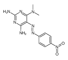 N4,N4-dimethyl-5-(4-nitro-phenylazo)-pyrimidine-2,4,6-triyltriamine结构式