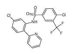 4-chloro-N-[5-chloro-2-pyridin-2-yl-phenyl]-3-trifluoromethylbenzenesulfonamide Structure