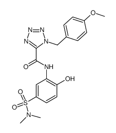 1-(4-Methoxy-benzyl)-1H-tetrazole-5-carboxylic acid (5-dimethylsulfamoyl-2-hydroxy-phenyl)-amide结构式