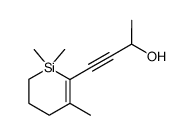 4-<(2RS)-1,1,3-Trimethyl-1-sila-2-cyclohexen-2-yl>-3-butin-2-ol结构式