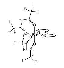 [Ru(1,1,1,5,5,5-hexafluoro-2,4-pentanedionato)2(2-(2'-pyridyl)imidazole(-1H))](1-)结构式