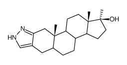 17-methyl-1'(2')H-androstano[2,3-c]pyrazol-17-ol结构式
