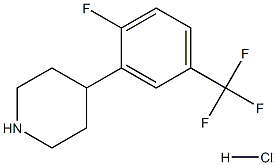 4-(2-fluoro-5-trifluoromethylphenyl)piperidine hydrochloride结构式