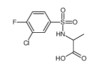 (2S)-2-[(3-chloro-4-fluorophenyl)sulfonylamino]propanoic acid structure