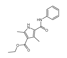 ethyl 2,4-dimethyl-5-(phenylcarbamoyl)-1H-pyrrole-3-carboxylate结构式